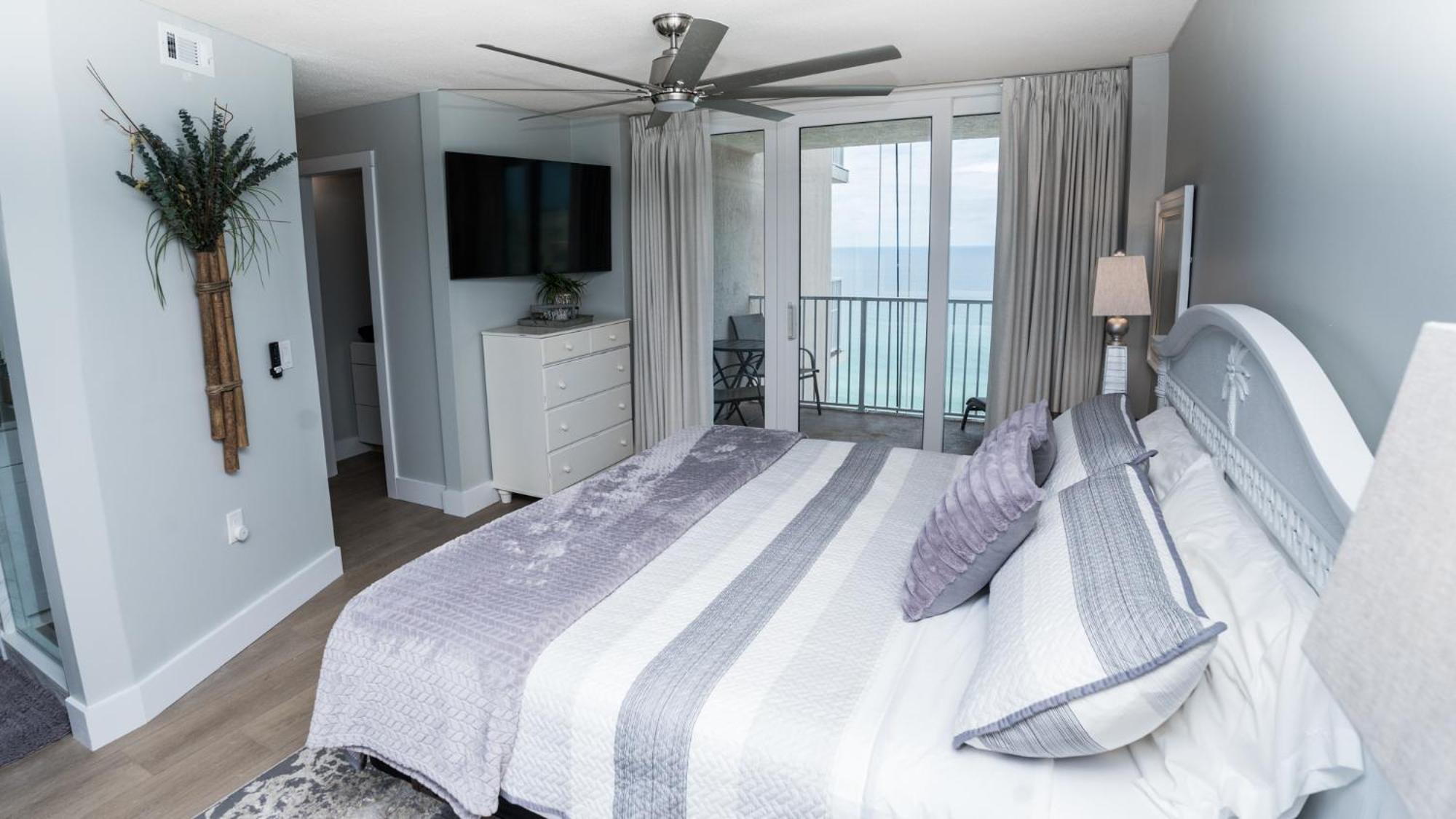 New Rental - 3Br 3Ba Corner Beachfront - 2024 Remodel - 3 Pools, Tiki Hut, Gym, Tennis Panama City Beach Kültér fotó