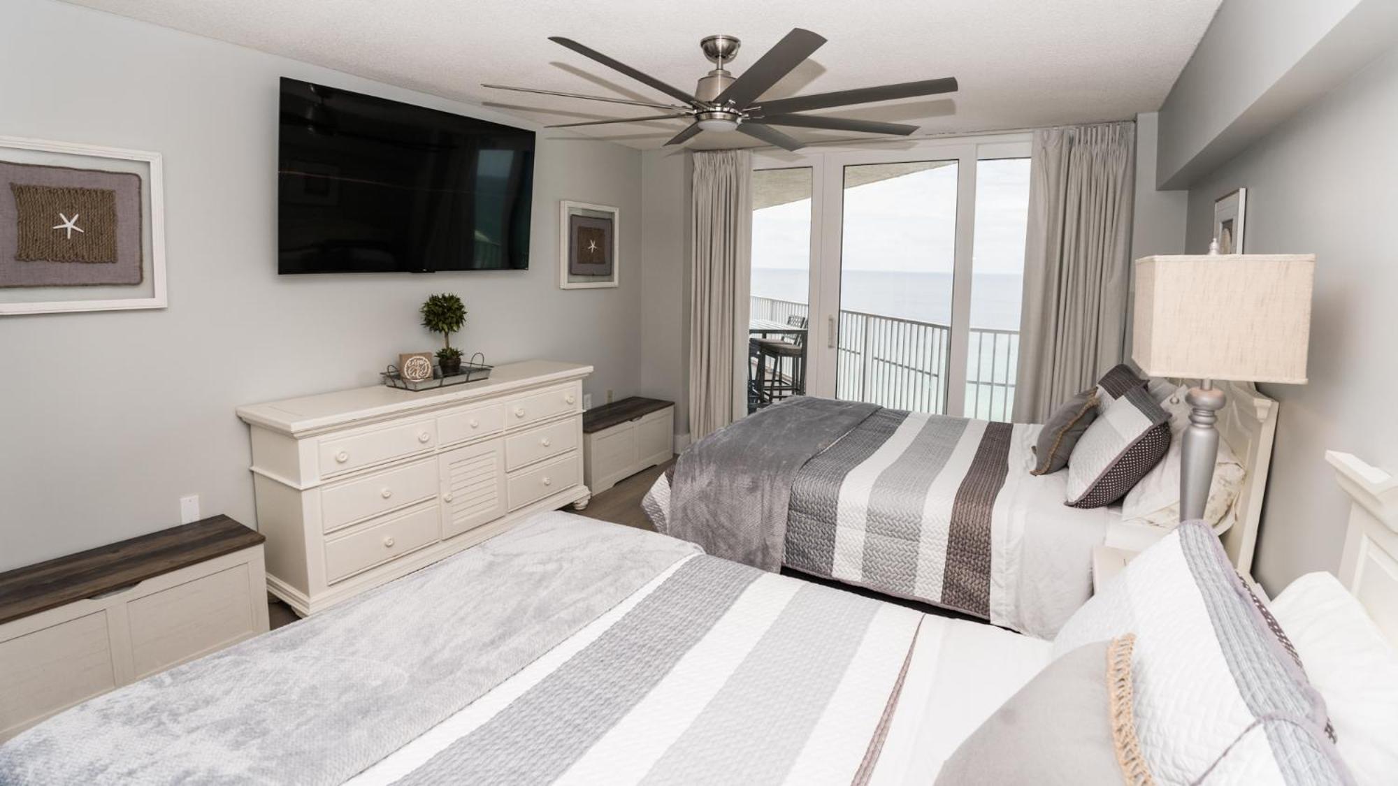 New Rental - 3Br 3Ba Corner Beachfront - 2024 Remodel - 3 Pools, Tiki Hut, Gym, Tennis Panama City Beach Kültér fotó