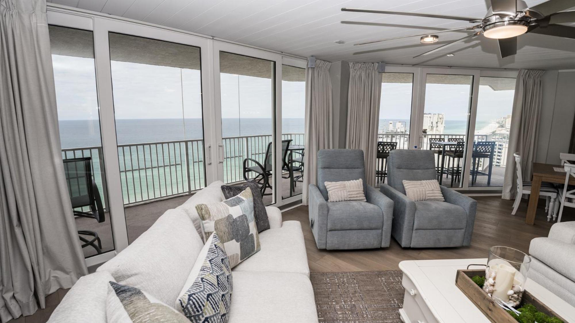 New Rental - 3Br 3Ba Corner Beachfront - 2024 Remodel - 3 Pools, Tiki Hut, Gym, Tennis Panama City Beach Kültér fotó