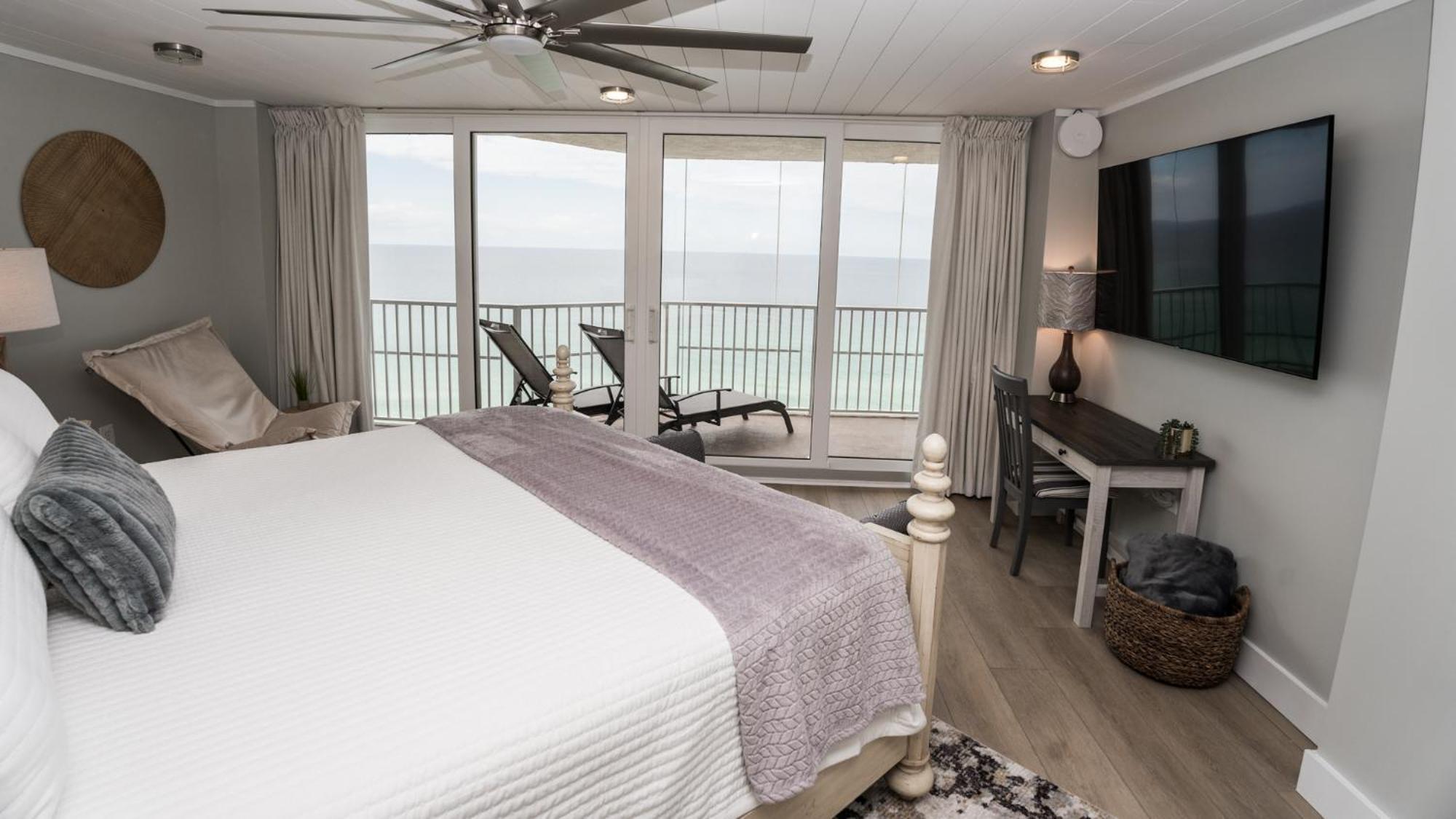 New Rental - 3Br 3Ba Corner Beachfront - 2024 Remodel - 3 Pools, Tiki Hut, Gym, Tennis Panama City Beach Kültér fotó