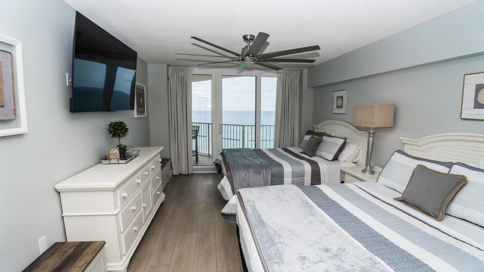New Rental - 3Br 3Ba Corner Beachfront - 2024 Remodel - 3 Pools, Tiki Hut, Gym, Tennis Panama City Beach Kültér fotó