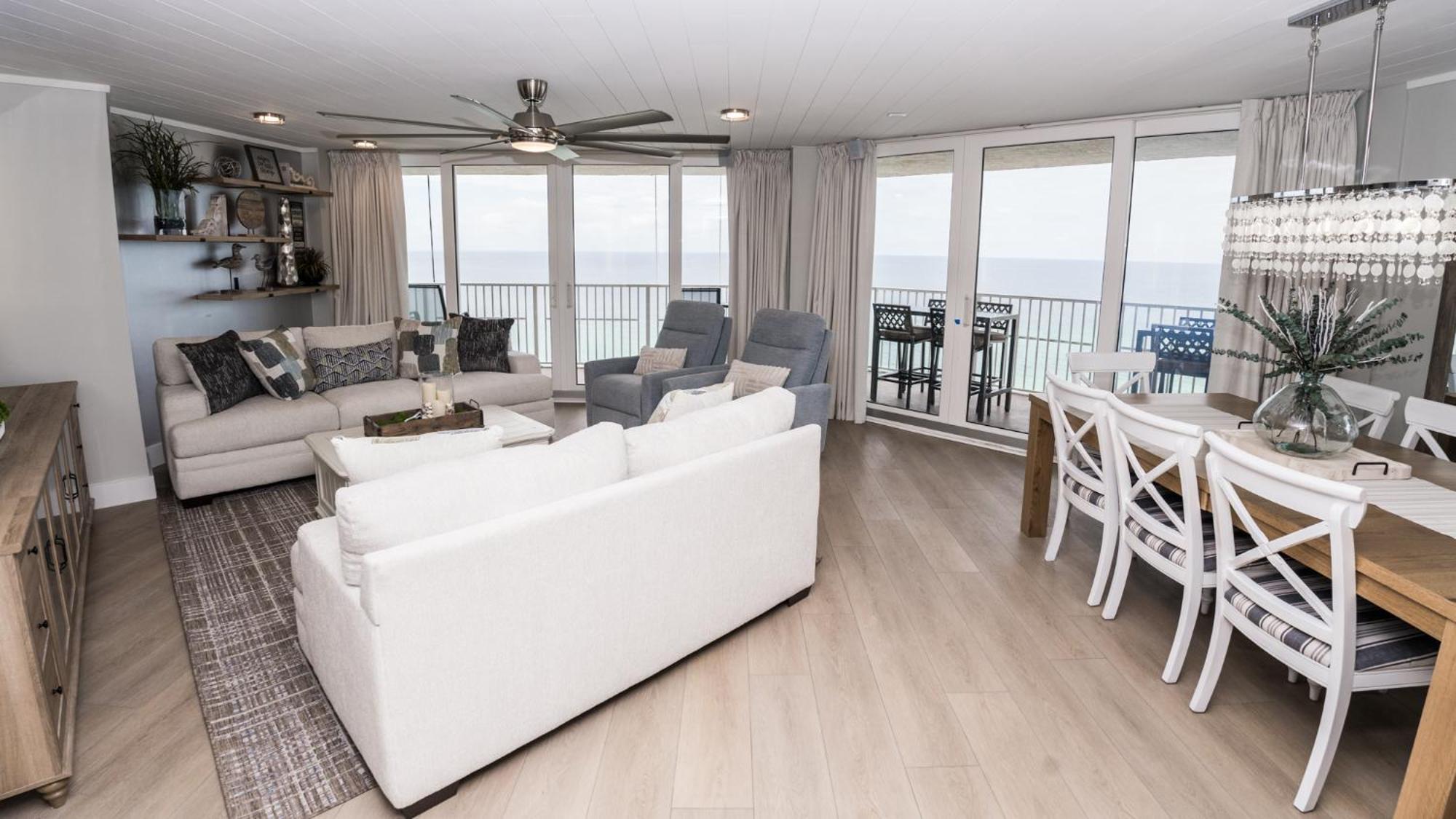 New Rental - 3Br 3Ba Corner Beachfront - 2024 Remodel - 3 Pools, Tiki Hut, Gym, Tennis Panama City Beach Kültér fotó